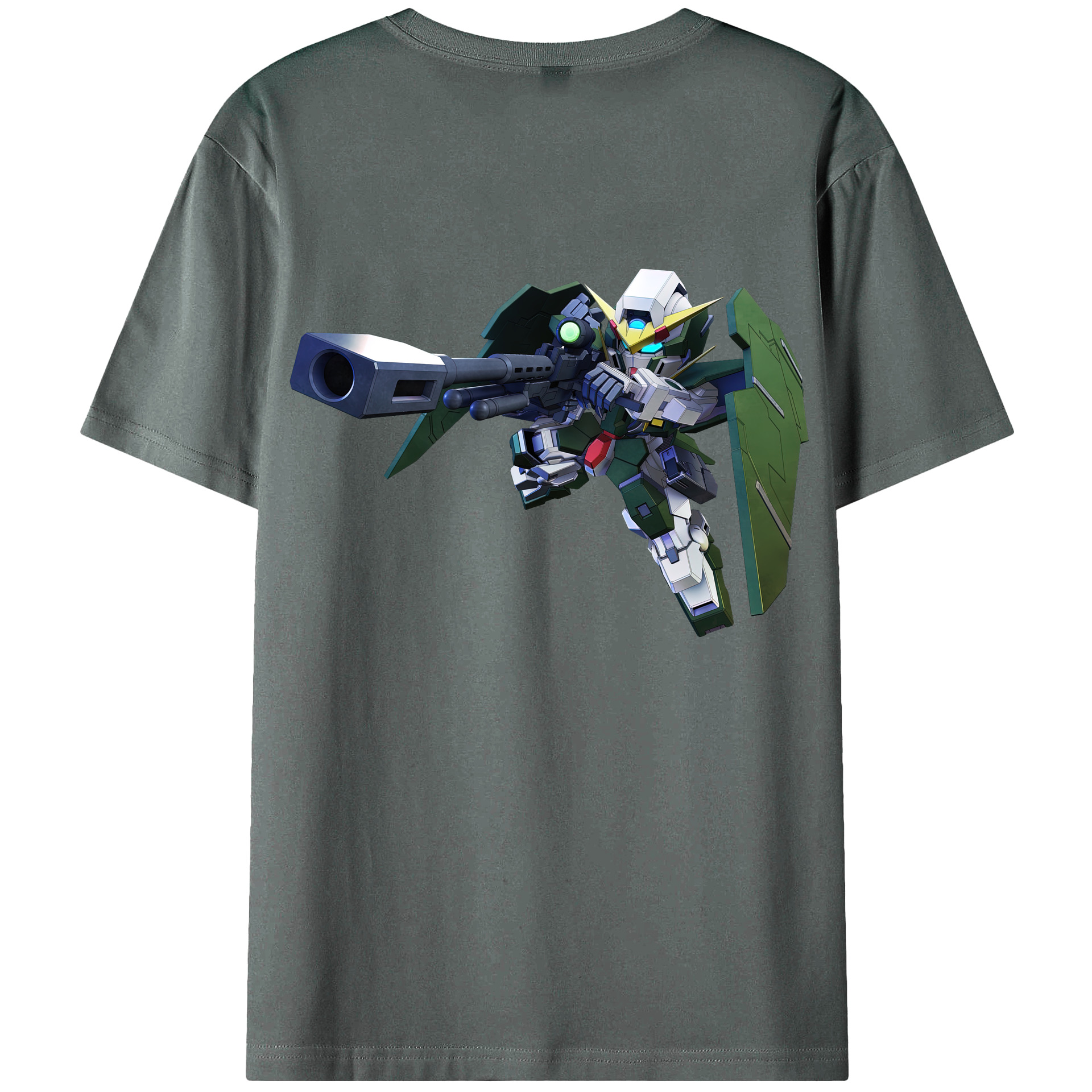 （画像用） 機動戦士ガンダム Mobile Suit Gundam 綿100％ メンズ半袖Tシャツ（バックプリント） 通気性